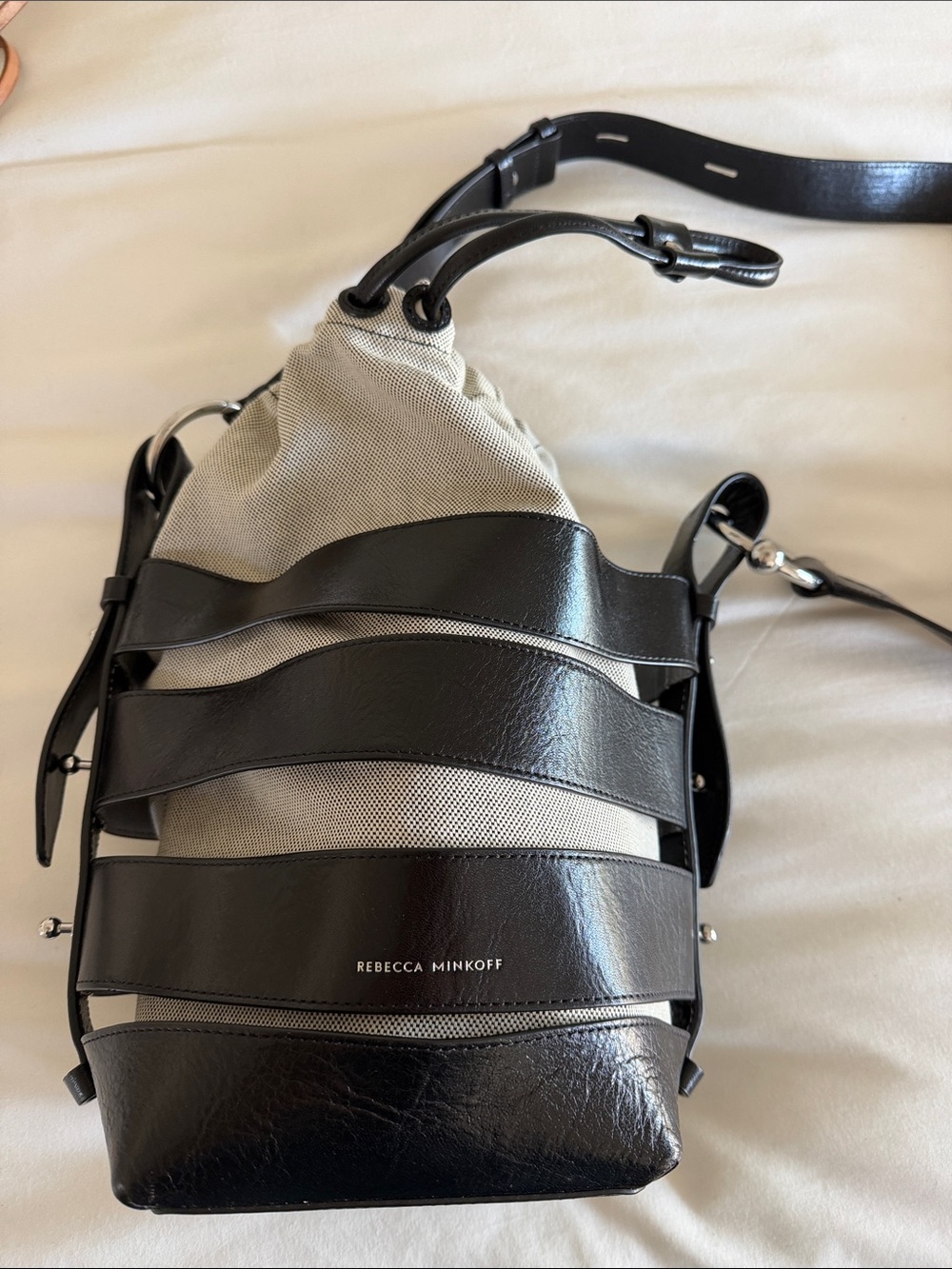 Rebecca Minkoff Black  Strapped Bucket Bag/cross body